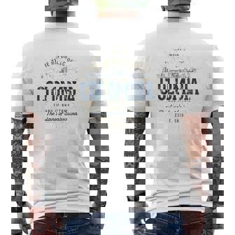 Colombia レトロなスタイルのヴィンテージコロンビア メンズTシャツ バックプリント - Kawaiitshirt