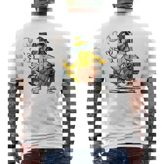 Cool Banana Baseball Catcher Fruit Hip Hop Banana Men's T-shirt Back Print | Mazezy