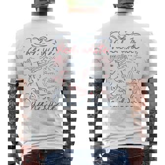 Coquette Bow Red White And Due 4Th Of July Pregnancy Reveal Men's T-shirt Back Print - Thegiftio