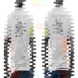 Côte Amalfitaine Citrons Et Fleurs Amalfi Italie T-shirt imprimé au dos - Cadeauxyz