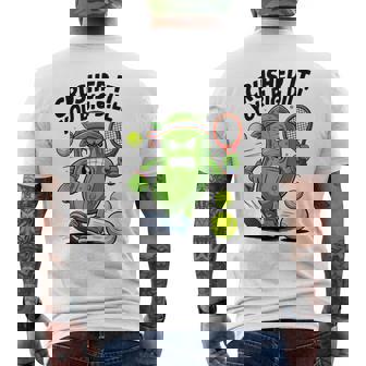 Crushed It You Big Dill Pickle Tennis メンズTシャツ バックプリント - Kawaiitshirt