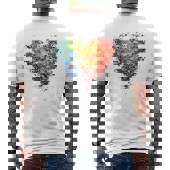 Csd Parade Regenbogen Lgbt Herz Lgbtq Blumen Pride Liebe T-Shirt mit Rückendruck - Geschenkecke