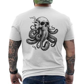 Cthulhu Kraken Skull Octopus Graphic Nautical Sea Monster Men's T-shirt Back Print - Thegiftio UK