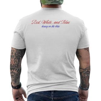 Cute Red White And Blue Feminist 4Th Of July Liberal Men's T-shirt Back Print - Thegiftio UK