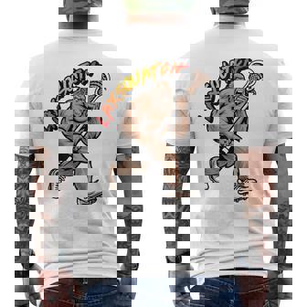 D-Pole Longtick Bigfoot Lacrosse Player Laxsquatch メンズTシャツ バックプリント - Kawaiitshirt