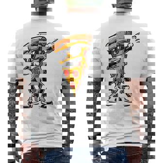 Dabbing Pizza スライス ダンス ピザ 幼児 男の子 ダンス 食通 メンズTシャツ バックプリント - Kawaiitshirt