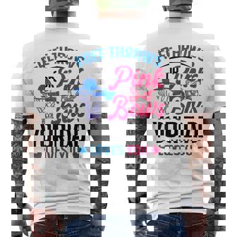 Dad Loves You Free Throw Or Pink Bows 性別発表 メンズTシャツ バックプリント - Kawaiitshirt