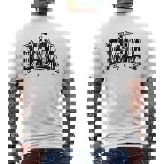 Dada Lightning Checkered Father's Day Dad Grandpa Men Men's T-shirt Back Print - Thegiftio UK