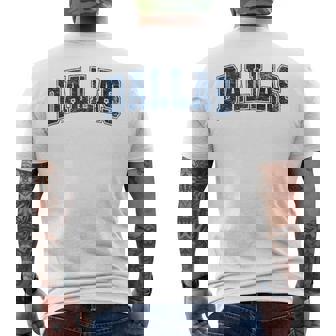 Dallas Texas Text Style Dallas Tx Vintage Est 1841 Men's T-shirt Back Print - Thegiftio