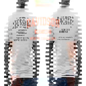 Davidson ノースカロライナ Nc ビンテージ アスレチック スポーツデザイン メンズTシャツ バックプリント - Kawaiitshirt