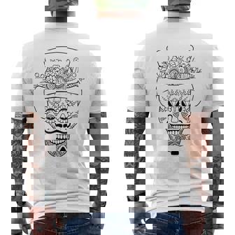 Day Of The Dead To Paint And Colour For Children's Decorative T-Shirt mit Rückendruck - Seseable