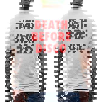 Death Before Disco Inspired メンズ レディース 80年代レトロ メンズTシャツ バックプリント - Kawaiitshirt