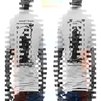 Death Tarot Card 13 Craft Gothic Reaper Aesthetic メンズTシャツ バックプリント - Kawaiitshirt