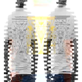 Dieu Égyptien Horus Kemetic Neter Heru Géométrieacrée Manche Longue T-shirt imprimé au dos - Cadeauxyz