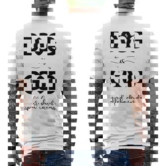 Dog Is Godpelled Backwards-面白い犬の言葉 メンズTシャツ バックプリント - Kawaiitshirt