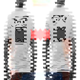 Domo Kun Face 2000'S Vintage Cartoon Men's T-shirt Back Print | Mazezy