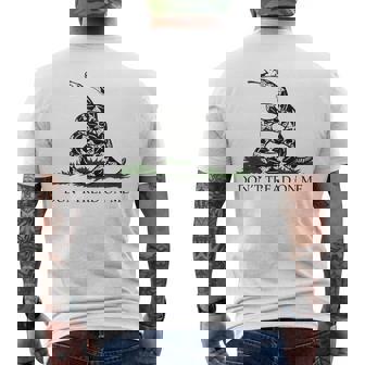 Don't' Tread On Me シャツ メンズ ガズデンフラッグ ブラック スネーク メンズTシャツ バックプリント - Kawaiitshirt