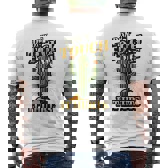 Don't Touch Me It Hurts – サボテンの反社会的ユーモア メンズTシャツ バックプリント - Kawaiitshirt