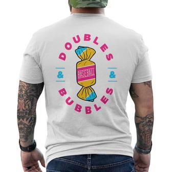 Doubles And Bubbles Ice Cream Drip Baseball Life Men's T-shirt Back Print - Thegiftio UK