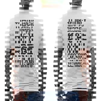 Easy Journeys Regret ジム、ハッスル、成功、モチベーションアップ メンズTシャツ バックプリント - Kawaiitshirt