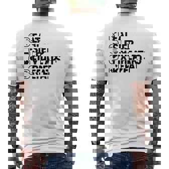 Eatleep Fix Heartsリピート心臓専門医心臓病学 メンズTシャツ バックプリント - Kawaiitshirt