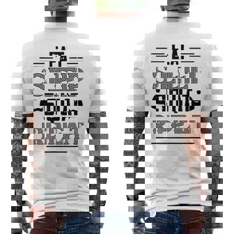 Eatleepquat Repeat 面白いジムワークアウト メンズTシャツ バックプリント - Kawaiitshirt