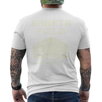 Ebbets Field Brooklyn Ny Baseball Old School Vintage Stadium Men's T-shirt Back Print - Thegiftio UK