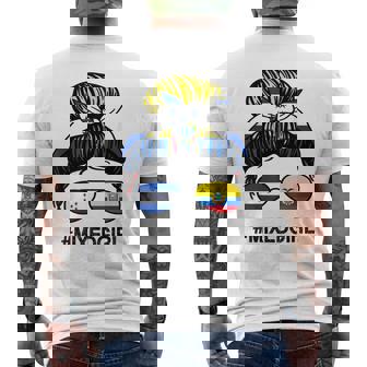Ecuador Honduras Bandera Ecuatoriana Honduras Moño Desordenado Camiseta Hombre Estampado Espalda - Regaloses