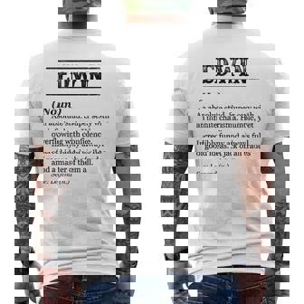 Edwin 面白いフレーズ 名前の定義付き メンズTシャツ バックプリント - Kawaiitshirt