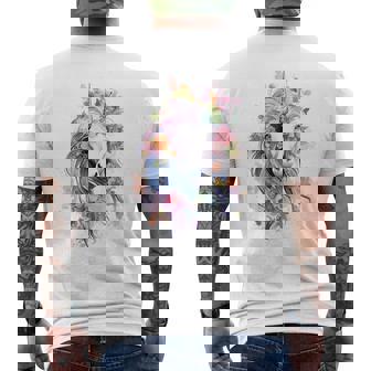 Einhorn Buntes Motiv Abstrakte Kunst Natur Einhorn T-Shirt mit Rückendruck - Geschenkecke