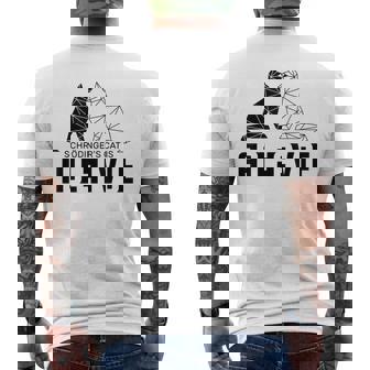 El Gato Dechrödinger Es Un Friki Científicoivo Y Muerto Camiseta Hombre Estampado Espalda - Regaloses