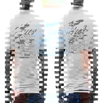 El Tunco エルサルバドル ヴィンテージ アンティーク調 ヤシの木 サーフ メンズTシャツ バックプリント - Kawaiitshirt