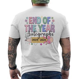 End Of The Year Autographs 2024 2025 School Men's T-shirt Back Print - Thegiftio UK