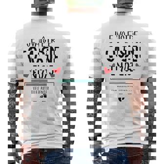 Enfant Annonce Grossesse Future Cousine Jeais Être Cousine 2025 T-shirt imprimé au dos - Cadeauxyz