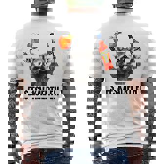 Es Eskaliert Eh Lustiges Waschbär Party T-Shirt mit Rückendruck - Geschenkecke