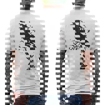 F-Caw-F Black Crow Pun Bird Cawing Grunge Men's T-shirt Back Print - Thegiftio UK