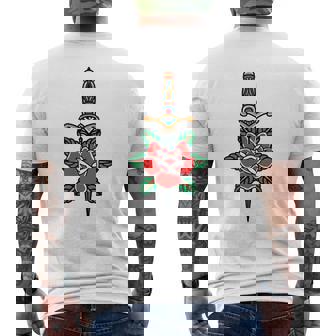 Fake Friends アメリカントラディショナルタトゥー オールドスクールフラッシュ メンズTシャツ バックプリント - Kawaiitshirt