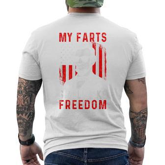 My Farts Smell Like Freedom Patriotic Abe Lincoln Men's T-shirt Back Print - Thegiftio UK