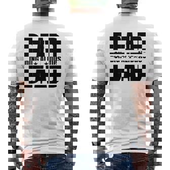 Father's Day Dad Doing All Duties Men's T-shirt Back Print | Mazezy