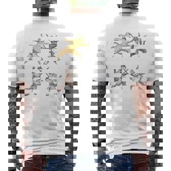 Fencer 猫 エペフェンシング付き メンズTシャツ バックプリント - Kawaiitshirt