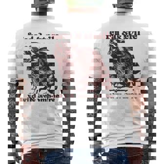 Feral And Sterile Raccoon Hysterectomy Uterus Women's Men's T-shirt Back Print - Thegiftio UK