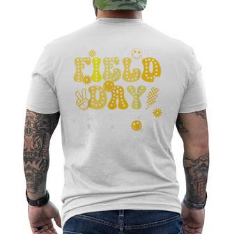 Field Day Yellow Team Color Field Trip Team Game Competition Men's T-shirt Back Print - Thegiftio UK