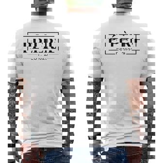 First Time Father For New Pepere Expecting Pepere 2023 Men's T-shirt Back Print - Thegiftio UK