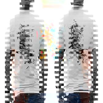 Flor Naturaleza Motivo Abstracto Ilustración Dibujo Camiseta Hombre Estampado Espalda - Regaloses