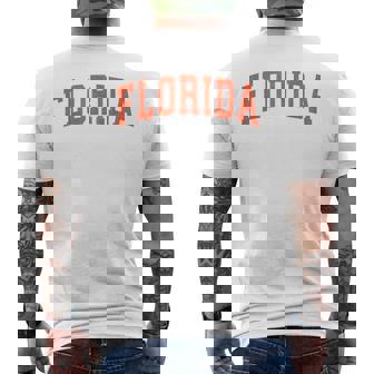 Florida Fl Vintage Athletic Sports Style 80S 90S Men's T-shirt Back Print | Mazezy