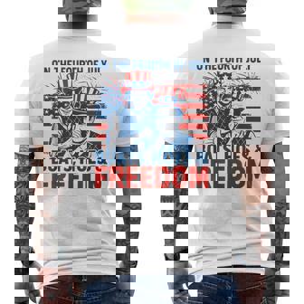 On The Fourth Of July Boats Hoes & Freedom 4Th Of July Men's T-shirt Back Print | Mazezy