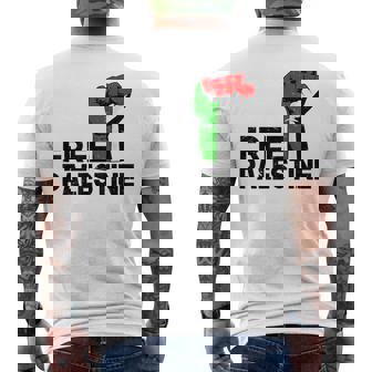 Free Palestine パレスチナの旗無料パレスチナ メンズTシャツ バックプリント - Kawaiitshirt