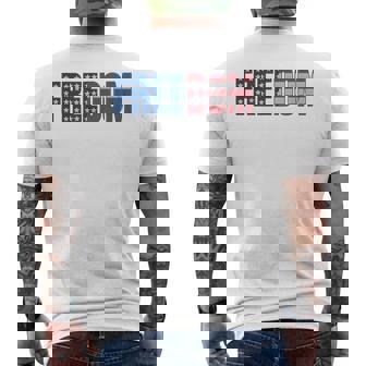 Freedom Flag American Men's T-shirt Back Print - Thegiftio