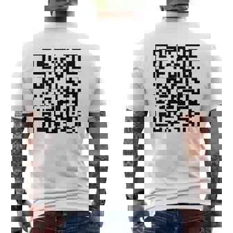Fu Qr スキャンコード 皮肉ユーモア Fuバックプリント メンズTシャツ バックプリント - Kawaiitshirt