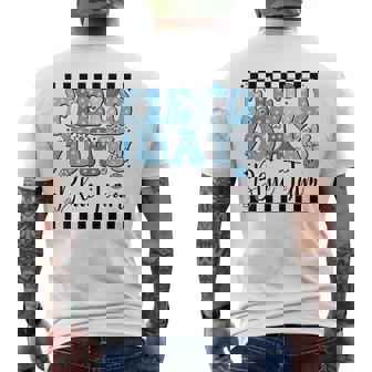Fun Field Day Blue Team Color Field Trip Game Competition Men's T-shirt Back Print - Thegiftio UK